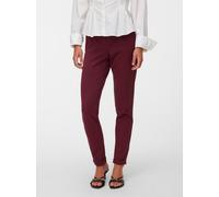 Anzughose VERO MODA "VMMAYA MR LOOSE SOLID PANT NOOS", Damen, Gr. M, Länge 30, rot (windsor wine), Web, Obermaterial: 62% Polyester, 33% Viskose, 5% Elasthan, unifarben, regular fit knöchellang, Hosen