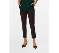 Anzughose VERO MODA "VMMAYA MR LOOSE SOLID PANT NOOS", Damen, Gr. XL, Länge 30, chocolate torte, Web, Obermaterial: 62% Polyester, 33% Viskose, 5% Elasthan, unifarben, regular fit knöchellang, Hosen A