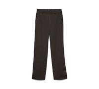 Vero Moda "VMMAYA MR STRAIGHT SOLID PANT" Materialmix, mit Stretch, mide rise, straight fit (69202040-L) chocolate torte