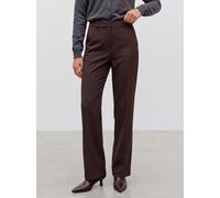 Anzughose VERO MODA "VMMAYA MR STRAIGHT SOLID PANT", Damen, Gr. S, Länge 30, braun (chocolate torte), Web, Obermaterial: 62% Polyester, 33% Viskose, 5% Elasthan, unifarben, normal, Hosen Anzughose, Ma