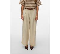 Anzughose VERO MODA "VMPURE HW PANT VMA NOOS", Damen, Gr. S (36), N-Gr, castle wall, Web, Obermaterial: 97% Viskose, 3% Polyester, unifarben, regular fit normal, Hosen Anzughose (81388241-S)