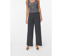 Anzughose VERO MODA "VMSTAR PANTS JRS GA NOOS", Damen, Gr. L (40), Länge 30, grau (grau pinstripe), Jersey, Obermaterial: 95% Polyester, 5% Elasthan, unifarben, loose fit normal, Hosen Anzughose (5678