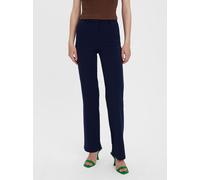 Anzughose VERO MODA "VMZAMIRA MW SLIM STRAIGHT PANT NOOS", Damen, Gr. XL, Länge 34, navy blazer, Web, Obermaterial: 95% Polyester, 5% Elasthan, unifarben, normal, Hosen Anzughose, Materialmix (3477265