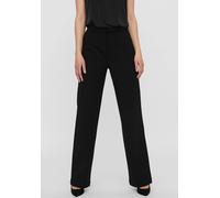 Anzughose VERO MODA "VMZAMIRA MW SLIM STRAIGHT PANT NOOS", Damen, Gr. XS (34), Länge 32, schwarz, Web, Obermaterial: 95% Polyester, 5% Elasthan, unifarben, normal, Hosen Anzughose, mit Gürtelschlaufen