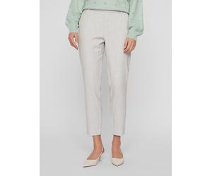 Anzughose VILA "VIVARONE HW SLIM PANT - NOOS", Damen, Gr. 40, N-Gr, grau (light grau melange), Web, Obermaterial: 66% Polyester, 28% Viskose, 6% Elasthan, unifarben, slim fit knöchelfrei, Hosen Anzugh