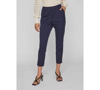 Anzughose VILA "VIVARONE HW SLIM PANT - NOOS", Damen, Gr. 42, N-Gr, navy blazer, Web, Obermaterial: 66% Polyester, 28% Viskose, 6% Elasthan, unifarben, slim fit knöchelfrei, Hosen Anzughose (42702132-