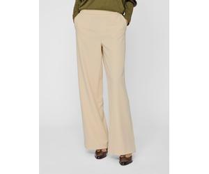 Anzughose VILA "VIVARONE HW WIDE PANT - NOOS", Damen, Gr. 36, N-Gr, sandshell, Milano Rib, Obermaterial: 66% Polyester, 28% Viskose, 6% Elasthan, unifarben, relaxed fit knöchellang, Hosen Anzughose, M