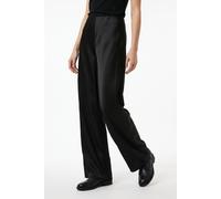 Anzughose Y.A.S "YASPELLA HW WIDE PANTS S. NOOS", Damen, Gr. L, N-Gr, schwarz, Web, Obermaterial: 97% Polyester, 3% Elasthan, glänzend, unifarben, regular fit lang, Hosen Anzughose, mit Stretch, glänz