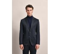 Anzugsakko BUGATTI, Herren, Gr. 56, blau (marine), 85% Polyester, 11% Viskose, 4% Elasthan, unifarben, normal, normaler Saum, Sakkos, mit Brusttasche (88402531-56) marine