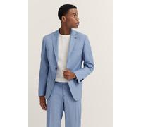 Anzugsakko BUGATTI "Mix & Match", Herren, Gr. 52, blau (320, hellblau), 75% Wolle, 22% Polyester, 3% Elasthan, unifarben, normal, Manschette, Sakkos, Modern Fit (22448745-52) 320, hellblau