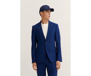 Anzugsakko BUGATTI "Mix & Match", Herren, Gr. 58, blau (360, blau), 75% Wolle, 22% Polyester, 3% Elasthan, unifarben, normal, Manschette, Sakkos, Modern Fit (58418402-58) 360, blau