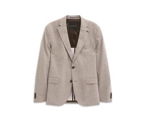 Anzugsakko BUGATTI "Modern Fit", Herren, Gr. 54, 50, beige, 39% Wolle, 33% Polyester, 14% Viskose, 13% Polyamid, 1% Elasthan, unifarben, normal, Manschette, Sakkos, mit Reverskragen aus einem Wolle-Mi