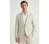 Anzugsakko CINQUE "CIDATA", Herren, Gr. 46, beige (braun), Web, Obermaterial: 66% Polyester, 28% Viskose, 6% Elasthan, unifarben, regular fit normal, abgesteppte Kante, Sakkos, Regular Fit, Pattentasc