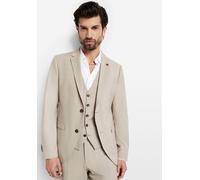 Anzugsakko CINQUE "CIMONOPOLI", Herren, Gr. 52, braun (hellbraun), Web, Obermaterial: 53% Polyester, 43% Schurwolle, 4% Elasthan, slim fit hüftbedeckend, mit Knöpfen, Sakkos (69537121-52) hellbraun