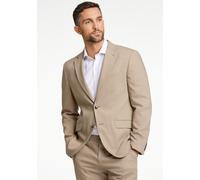 Anzugsakko LINDBERGH "Anzugjacke Modern Fit", Herren, Gr. 56, beige (lt sand mel), Obermaterial: 54% Polyester, 44% Wolle, 2% Elasthan; Futter: 95% Polyester, 5% Elasthan, Sakkos (13656823-56) lt sand