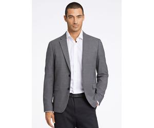 Anzugsakko LINDBERGH "Blazer Slim Fit", Herren, Gr. 46, grau (dk grau mel), Obermaterial: 52% Wolle, 45% Polyester, 2% Elasthan, 1% sonstige Fasern; Futter: 95% Polyester, 5% Elasthan, Sakkos (7786575