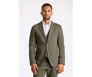 Anzugsakko LINDBERGH "Sakko Modern Fit", Herren, Gr. 25, grün (army mel), Obermaterial: 54% Polyester, 44% Wolle, 2% Elasthan. Futter: 95% Polyester, 5% Elasthan, Sakkos (71115343-25) army mel