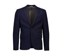 Anzugsakko LINDBERGH "Sakko Relaxed Fit", Herren, Gr. 48, blau (dk blau mel), Obermaterial: 56% Polyester, 40% Wolle, 4% Elasthan. Futter: 55% Polyester, 45% Viskose, Sakkos (39878550-48) dk blau mel
