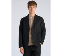Anzugsakko LINDBERGH "Sakko Relaxed Fit", Herren, Gr. L, schwarz, Obermaterial: 55% Baumwolle, 45% Leinen, Sakkos (93880960-L) schwarz