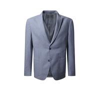 Sakko PIERRE CARDIN, Herren, Gr. 48, skyway, Web, Obermaterial: 88% Polyester, 12% Elasthan, meliert, gerade hüftbedeckend, tiefer V-Ausschnitt, Sakkos Sakko, mit Stretch (14954635-48)