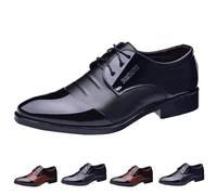 Anzugschuhe Herren Oxford Derby Schuhe Brogues Lederschuhe Hochzeitsschuhe Schnürhalbschuhe Klassischer Business Schnürschuh Männer Anzugschuhe Hochzeit Blau Gold Grau Rot Schwarz