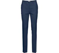 Anzughose BONPRIX "Anzugshose", Damen, Gr. 36, K-Gr, blau (dunkelblau), Obermaterial: 76% Polyester, 22% Viskose, 2% Elasthan, slim fit, Hosen Anzughose, aus Polyester, Viskose und Elasthan, schmale P