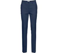 Anzughose BONPRIX "Anzugshose", Damen, Gr. 38, K-Gr, blau (dunkelblau (länge: kurz)), Obermaterial: 76% Polyester, 22% Viskose, 2% Elasthan, slim fit, Hosen Anzughose, aus Polyester, Viskose und Elast