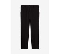 Anzughose BONPRIX "Anzugshose", Damen, Gr. 46, K-Gr, schwarz (schwarz (länge: kurz)), Obermaterial: 76% Polyester, 22% Viskose, 2% Elasthan, slim fit, Hosen Anzughose, aus Polyester, Viskose und Elast
