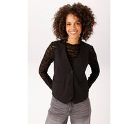 Anzugweste ANISTON CASUAL, Damen, Gr. 42, schwarz, Web, Obermaterial: 63% Polyester, 33% Viskose, 4% Elasthan. Futter: 100% Polyester, unifarben, figurbetont taillenbedeckt, V-Ausschnitt, Westen Anzug