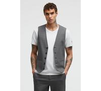 Anzugweste CMPD, Herren, Gr. M, grau melange check, Interlock, Material: 64% Viskose, 31% Polyester, 5% Elasthan, Futter: 50% Baumwolle, 50% Polyester, kariert, slim fit normal, Westen Anzugweste, mit
