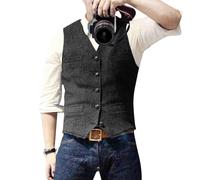 Anzugweste Herren Weste Anzug Anzüge & Sakkos Für Herren Westen Sakko Sakko Trachtenweste Herrenwesten Gilet Anzug Slim Fit Weste Sommer Leicht Elegant Ärmellose XL