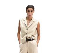 Anzugweste MARC O'POLO "aus Bio-Baumwolle-Lyocell-Leinen-Mix", Damen, Gr. 44, earthy taupe, Obermaterial: 54% Baumwolle, 23% Lyocell, 23% Leinen, unifarben, regular fit, Westen Anzugweste (64917615-44