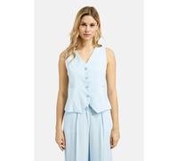 Anzugweste MILANO ITALY, Damen, Gr. 42, blau (light blau), Web, Material: 90% Modal, 10% Polyester, Futter: 100% Viskose, unifarben, slim fit kurz, Westen Anzugweste (87684366-42) light blau