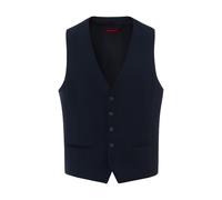 Anzugweste THOMAS GOODWIN "Anzugweste", Herren, Gr. 42, blau (navy), 80% Polyester, 20% Viskose, unifarben, slim fit, V-Ausschnitt, Westen Anzugweste, Futterrücken mit Verstellriegel, 2842-10-20039 (1