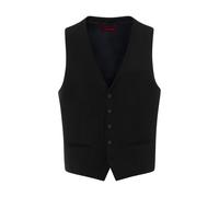 Anzugweste THOMAS GOODWIN "Anzugweste", Herren, Gr. 42, schwarz, 80% Polyester, 20% Viskose, unifarben, slim fit, V-Ausschnitt, Westen Anzugweste, Futterrücken mit Verstellriegel, 2842-10-20039 (42282