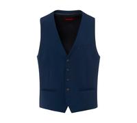 Anzugweste THOMAS GOODWIN "Anzugweste", Herren, Gr. 52, blau (royal), 80% Polyester, 20% Viskose, unifarben, slim fit, V-Ausschnitt, Westen Anzugweste, Futterrücken mit Verstellriegel, 2842-10-20039 (