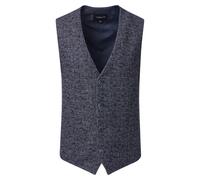 Anzugweste VENTI "VENTI Anzugweste uni", Damen, Gr. 54, graues mittelblau, 61% Polyester, 38% Baumwolle, 1% Elasthan, Westen Anzugweste (92272103-54) graues mittelblau