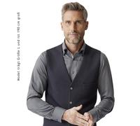 Anzugweste VENTI "VENTI Anzugweste uni", Herren, Gr. 50, blau (dunkelblau), 83% Polyester, 15% Baumwolle, 2% Elasthan, Westen Anzugweste (18002304-50) dunkelblau