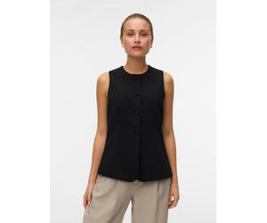 Anzugweste VERO MODA "VMBERLIN SL WAISTCOAT NOOS", Damen, Gr. M, schwarz, Web, Obermaterial: 95% Polyester, 5% Elasthan, unifarben, normal, Westen Anzugweste (13054453-M) schwarz