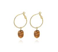 Aobei Pearl Charms Boho Tiger Augentropfen Ohrringe, Trendy Aussage Edelstein Ohrringe für Frauen