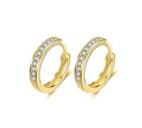 AOBOCO Damen Kinder - 925 Sterlingsilber Sterling-Silber 925 Rund Yellow Kristall