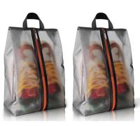 Aofmee 2 Stück Schuhbeutel Reise, Wasserfeste TPU-Mesh Schuhtasche mit Reißverschluss und Griff, Staubdichte Aufbewahrungstasche für Schuhe, Organizer-Schuhbeutel für Männer und Frauen (17in x 10in)