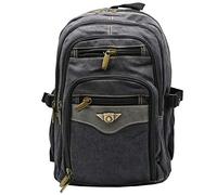 AOKING Rucksack Reisen Rucksack Männer Herren and Damen Schulrucksack Taschen Backpack schwarz