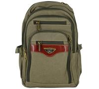 AOKING Rucksack Sport Reise Wander Schul Tasche Canvas Day Back Pack Outdoor grün