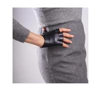 Aolity Winterhandschuhe Echtes Leder-Handschuhe der Frühlingsfrauen, die ungefütterte Halbfinger-Handschuhe aus Ziegenleder Fahren, Fingerlose Gymnastik-Eignungs-Handschuhe TB12