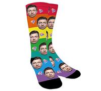 Aolun Personalisierte Socken,Socken Personalisiert Foto,Regenbogen Socken,Legen Sie Ihr Gesicht auf Socken für Damen,Herren