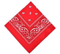 Aomig Bandana Damen Herren,Nickitücher Kopftuch Halstuch Männer, Unisex Tuch Bindetuch, Headwear Haar Schal Paisley Muster, Rot (55 x 55 cm)