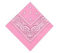 Aomig Bandana Halstuch Biker Damen Herren Nickitücher Kopftuch Halstuch Männer Unisex Tuch Bindetuch Headwear Haar Schal Paisley Muster Halstücher Bandana Ansatz Haartuch Taschentuch Hellrosa(55*55cm)