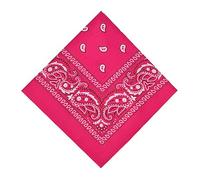 Aomig Bandana Herren Damen, Premium Halstuch Kopftuch, Unisex Tuch Bindetuch, Paisley Muster Headwear Haar Schal Ansatz Handgelenk Kopf Biker, Rosarot (55 x 55 cm)