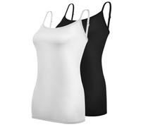 Aomig Spaghettiträgern Top Unterhemden Damen, 5 Pc Verstellbare Adjustable | Trägerunterhemd, Ladies Slim Fit Tank Top with Thin Straps, Women's Sleeveless Undershirts Top für Frauen und Mädchen
